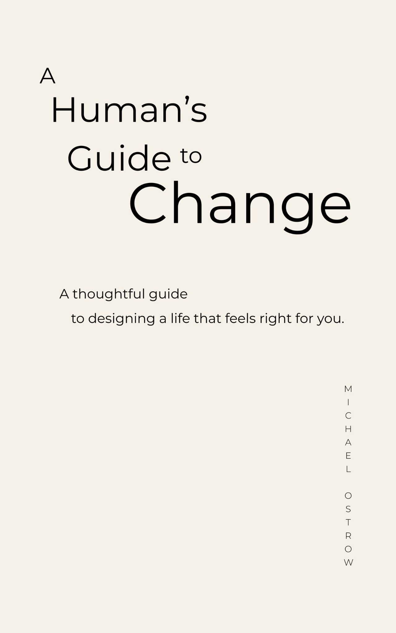 Cover of A Human’s Guide to Change by Michael Ostrow
